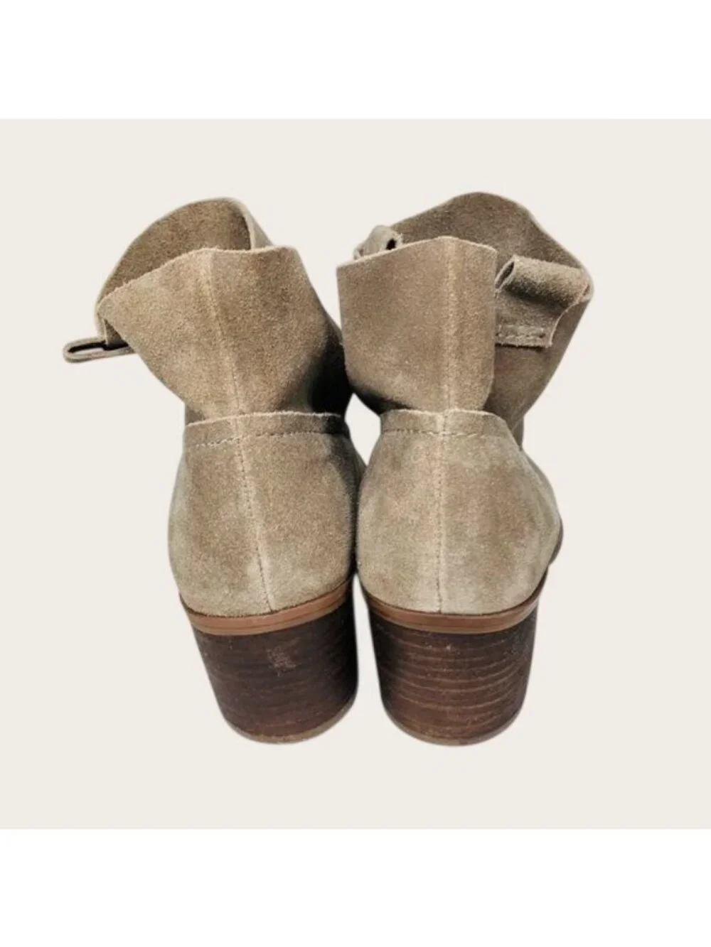 Carlos Santana Boots Leighton Womens Size 7.5 Ankle Booties Tan Suede